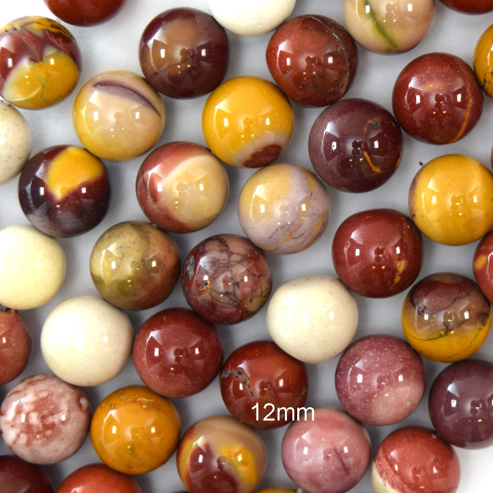 Natural Mookaite Round Beads Gemstone 15" Strand mookite 4mm 6mm 8mm 10mm 12mm - Eagle Beadz