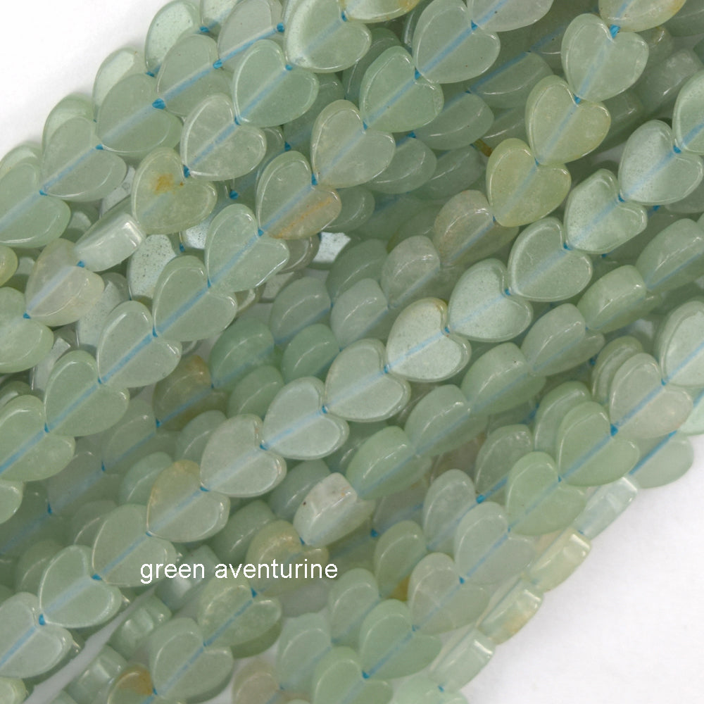 6mm Natural Various Gemstones Heart Beads 15" Strand Amethyst Amazonite Sodalite - Eagle Beadz