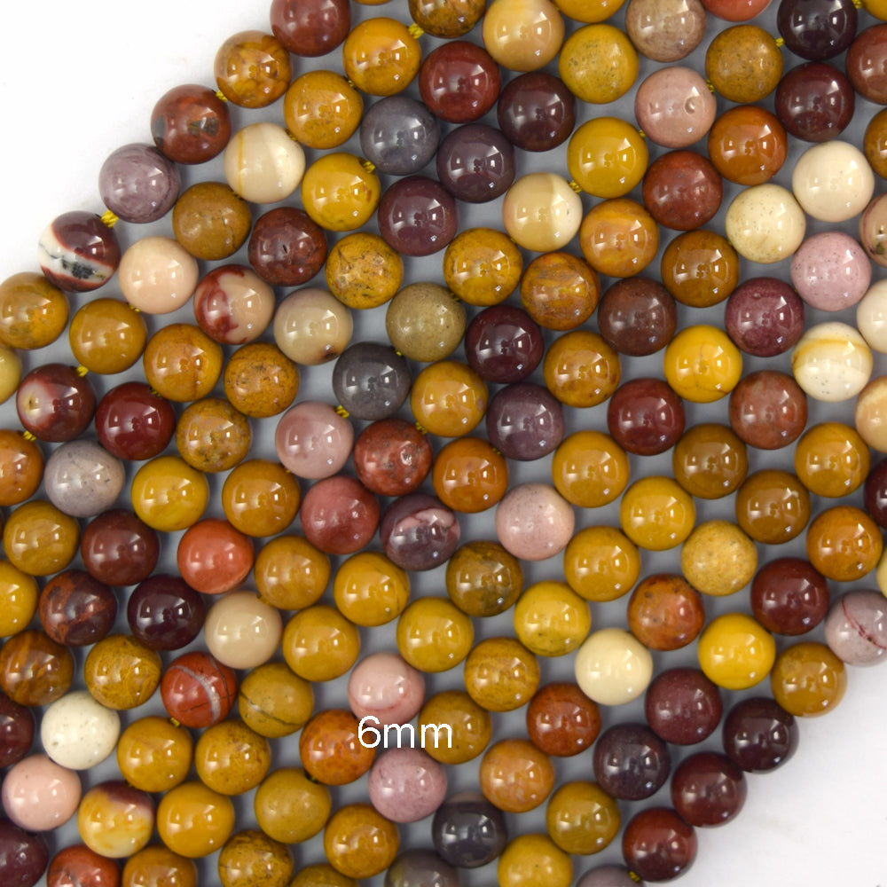 Natural Mookaite Round Beads Gemstone 15" Strand mookite 4mm 6mm 8mm 10mm 12mm - Eagle Beadz
