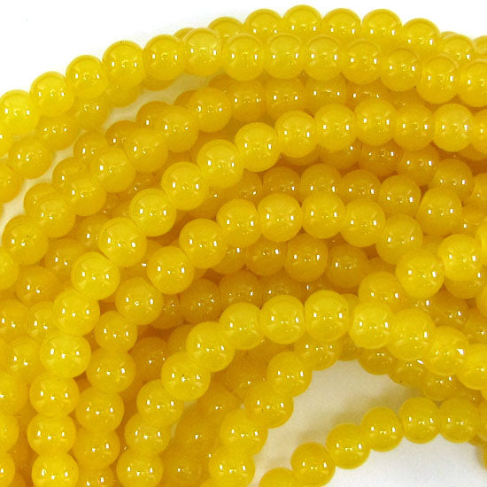 6mm Black Blue Brown Pink Red Yellow Magenta Glass Round Beads 14" Strand - Eagle Beadz