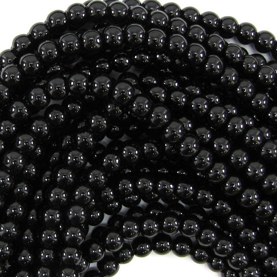 6mm Black Blue Brown Pink Red Yellow Magenta Glass Round Beads 14" Strand - Eagle Beadz