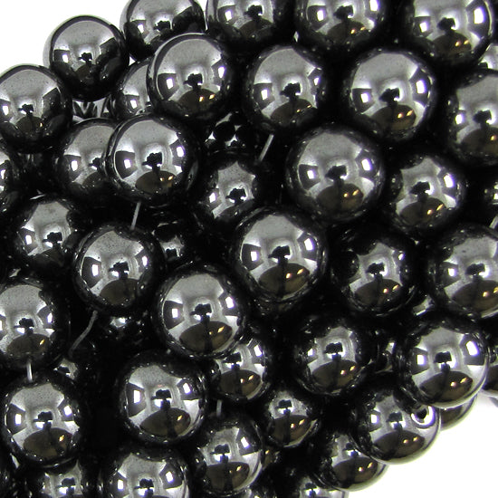 Natural Magnetic Hematite Round Beads 15" Strand 4mm 6mm 8mm 10mm 12mm - Eagle Beadz