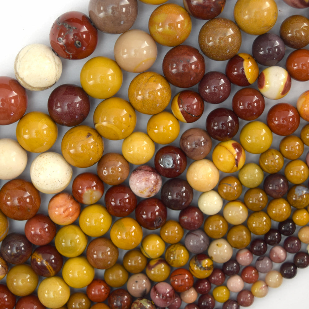 Natural Mookaite Round Beads Gemstone 15" Strand mookite 4mm 6mm 8mm 10mm 12mm - Eagle Beadz
