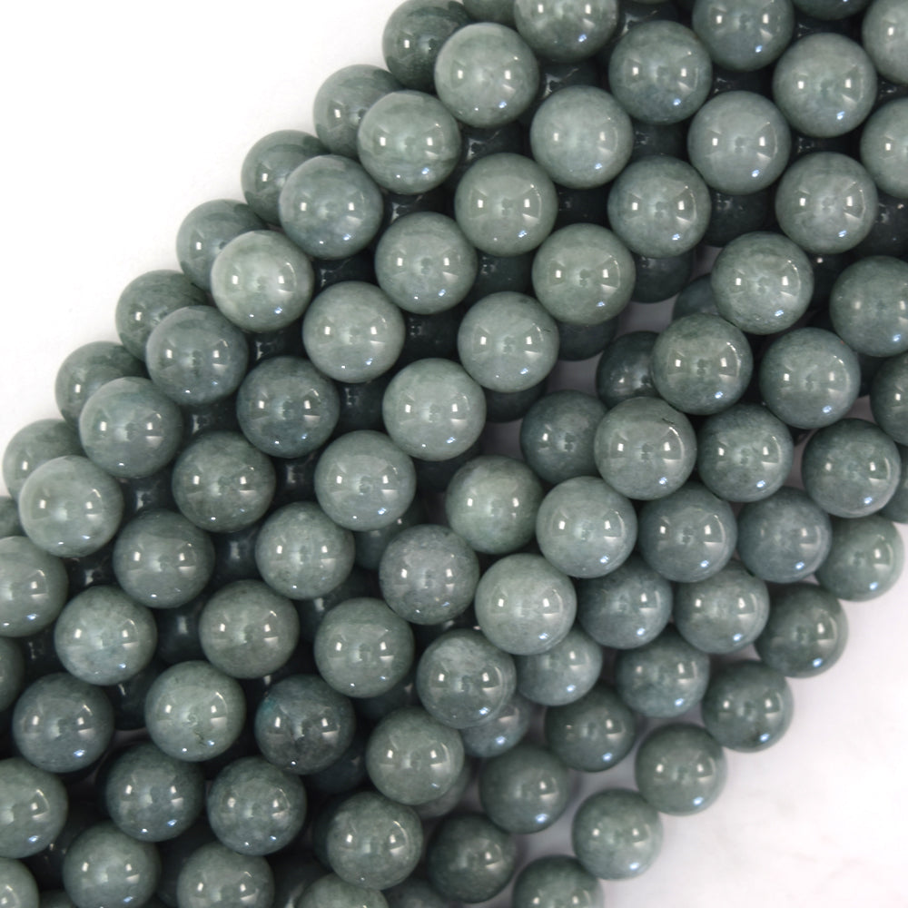 Burma Colored Jade Round Beads Gemstone 15" Strand Burmese 4mm 6mm 8mm 10mm 12mm - Eagle Beadz