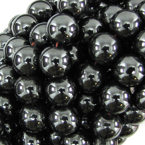 Natural Magnetic Hematite Round Beads 15" Strand 4mm 6mm 8mm 10mm 12mm - Eagle Beadz