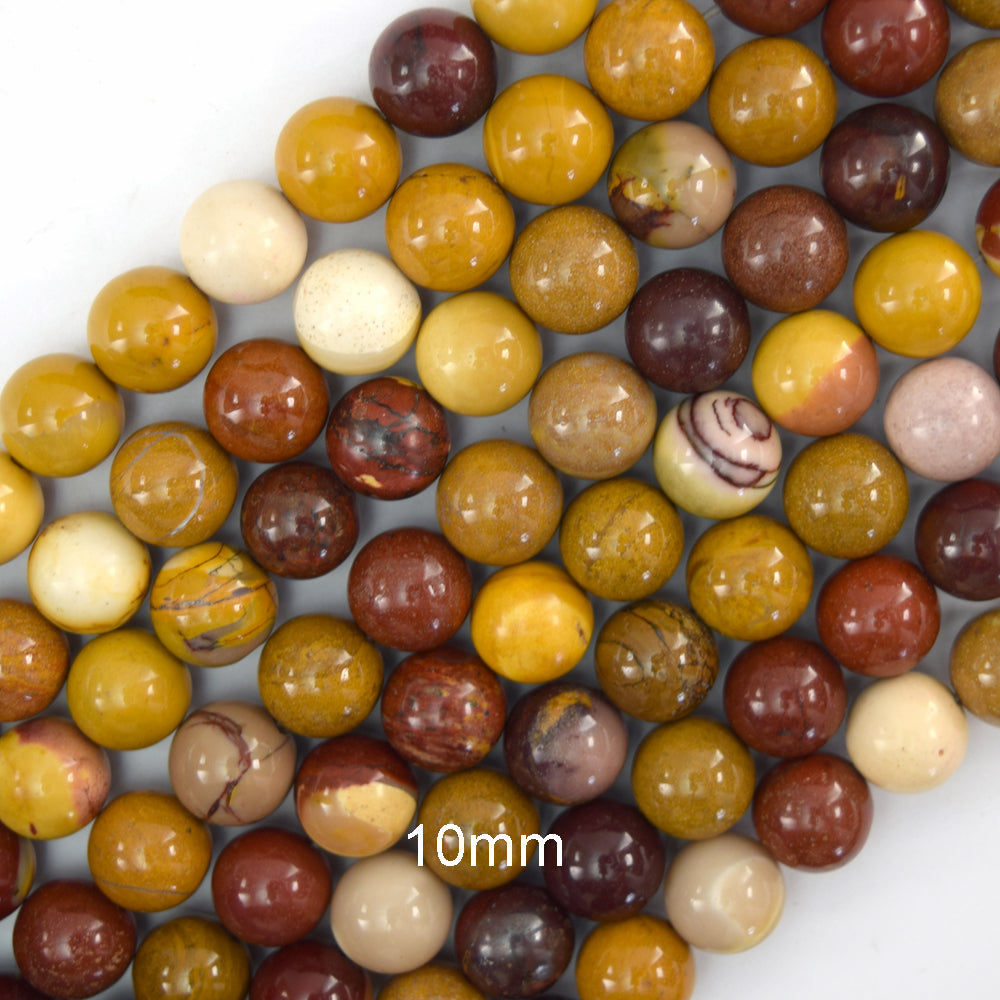 Natural Mookaite Round Beads Gemstone 15" Strand mookite 4mm 6mm 8mm 10mm 12mm - Eagle Beadz