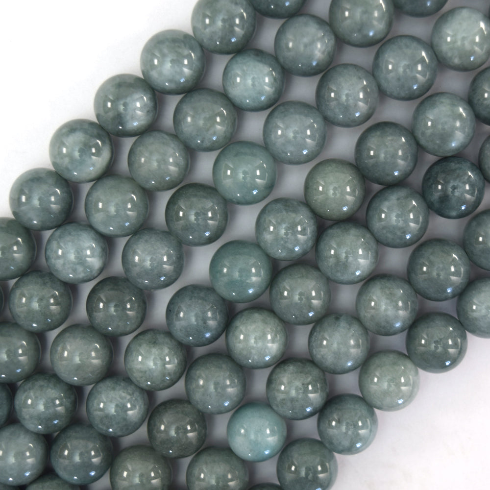 Burma Colored Jade Round Beads Gemstone 15" Strand Burmese 4mm 6mm 8mm 10mm 12mm - Eagle Beadz