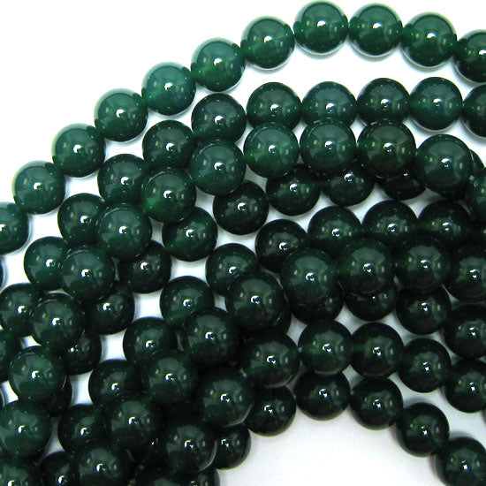 AA Green Onyx Round Beads Gemstone 15" Strand 4mm 6mm 8mm 10mm 12mm - Eagle Beadz