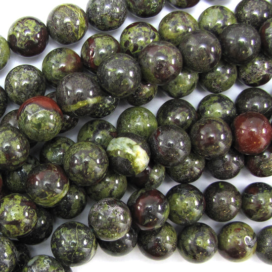Natural Dragon Blood Jasper Round Beads 15" Strand 4mm 6mm 8mm 10mm 12mm - Eagle Beadz