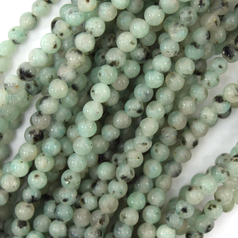 Natural Blue Kiwi Jasper Round Beads 15" Strand Sesame Jasper 6mm 8mm 10mm