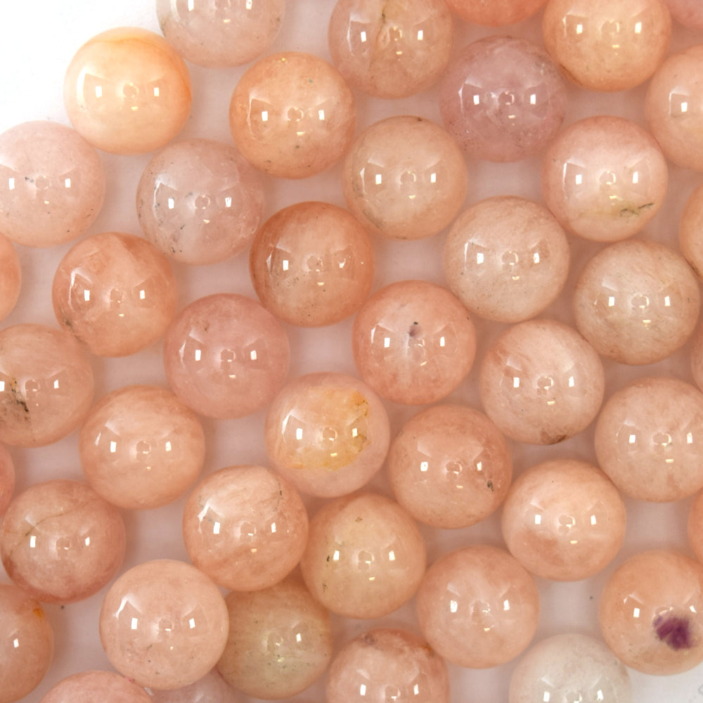 Natural Light Pink Morganite Round Beads 15.5" Beryl 4mm 6mm 8mm - Eagle Beadz