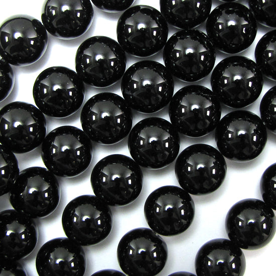 AA Black Onyx Round Beads 15" 2mm 3mm 4mm 6mm 8mm 10mm 12mm 14mm 16mm 18mm 20mm - Eagle Beadz