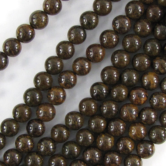 Natural Brown Bronzite Round Beads Gemstone 15" Strand 4mm 6mm 8mm 10mm