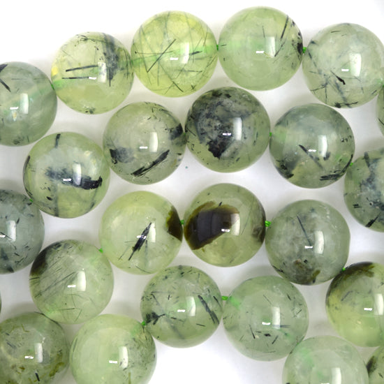 Natural Green Prehnite Round Beads Gemstone 15.5" 4mm 6mm 8mm 10mm 12mm S1 - Eagle Beadz