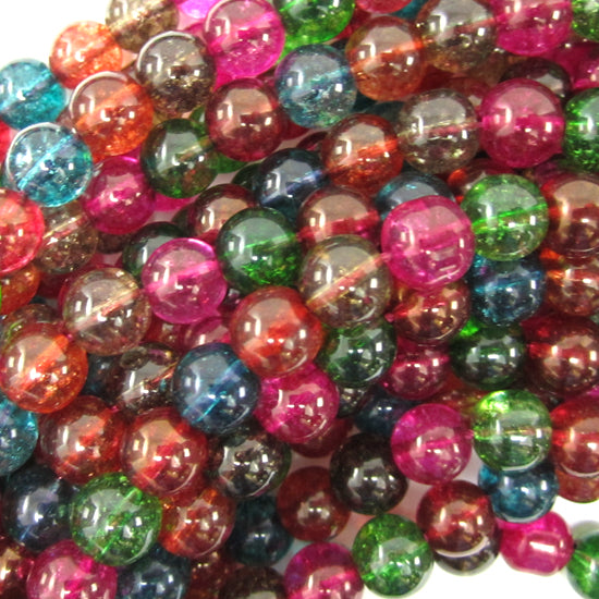 Watermelon Tourmaline Colored Quartz Round Beads 15" 4mm 6mm 8mm 10mm 12mm
