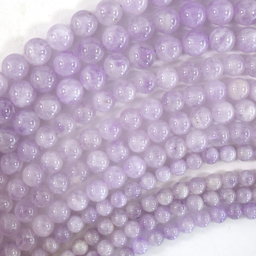 AA Natural Light Purple Amethyst Round Beads 15.5 Strand 6mm 8mm 10mm S2 - Eagle Beadz