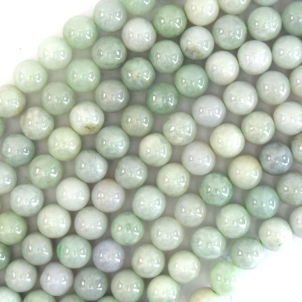 Natural Burma jadeite Jade Round Beads 15.5"Burmese 3mm 4mm 6mm 8mm 10mm 12mm S2 - Eagle Beadz