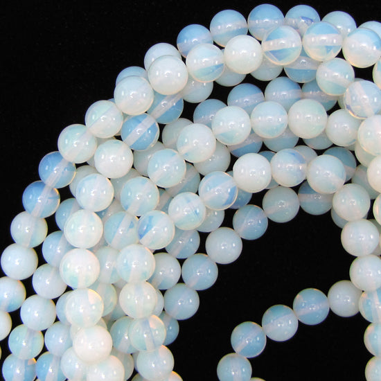 Opalite Quartz Round Beads Gemstone 14.5" Strand 4mm 6mm 8mm 10mm - Eagle Beadz