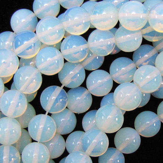 Opalite Quartz Round Beads Gemstone 14.5" Strand 4mm 6mm 8mm 10mm - Eagle Beadz