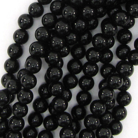 AA Black Onyx Round Beads 15" 2mm 3mm 4mm 6mm 8mm 10mm 12mm 14mm 16mm 18mm 20mm - Eagle Beadz