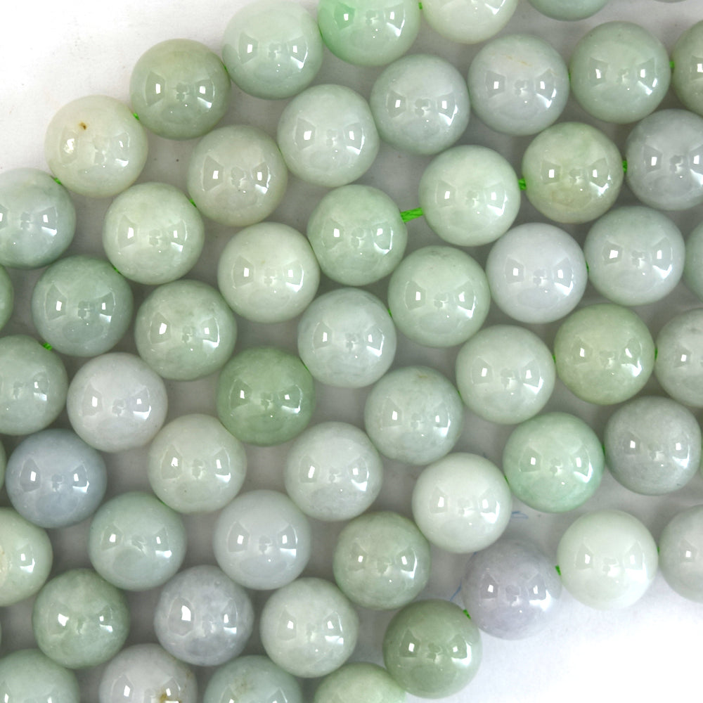 Natural Burma jadeite Jade Round Beads 15.5"Burmese 3mm 4mm 6mm 8mm 10mm 12mm S2 - Eagle Beadz