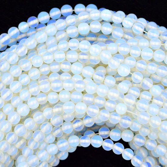 Opalite Quartz Round Beads Gemstone 14.5" Strand 4mm 6mm 8mm 10mm - Eagle Beadz