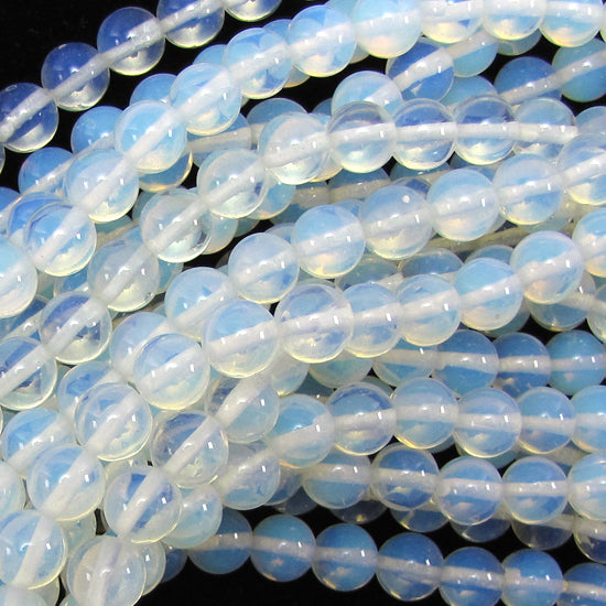 Opalite Quartz Round Beads Gemstone 14.5" Strand 4mm 6mm 8mm 10mm - Eagle Beadz