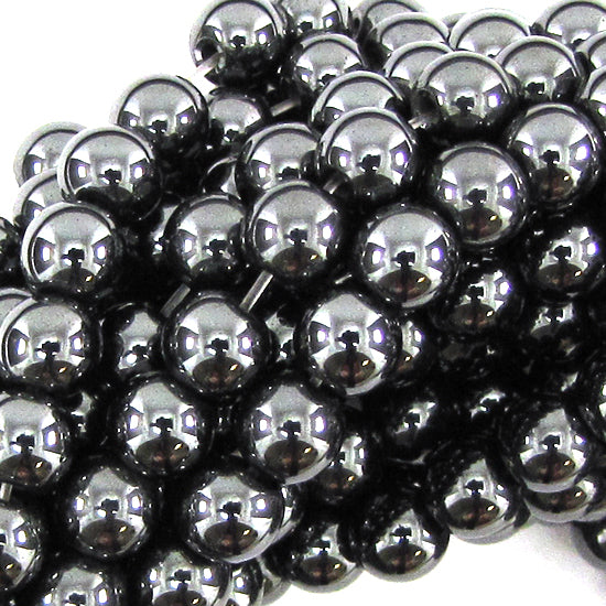 Natural Magnetic Hematite Round Beads 15" Strand 4mm 6mm 8mm 10mm 12mm - Eagle Beadz