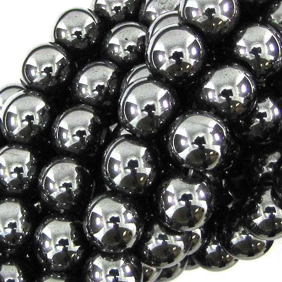 Natural Magnetic Hematite Round Beads 15" Strand 4mm 6mm 8mm 10mm 12mm - Eagle Beadz