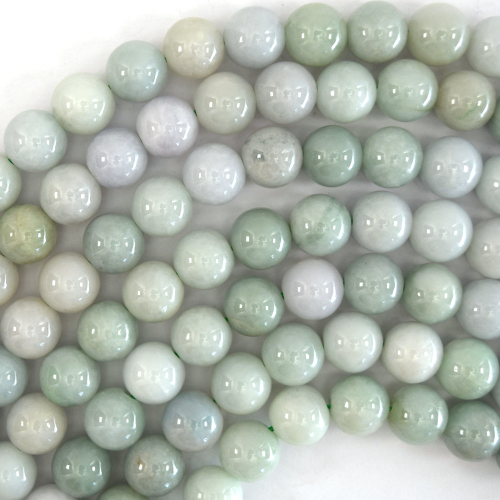 Natural Burma jadeite Jade Round Beads 15.5"Burmese 3mm 4mm 6mm 8mm 10mm 12mm S2 - Eagle Beadz
