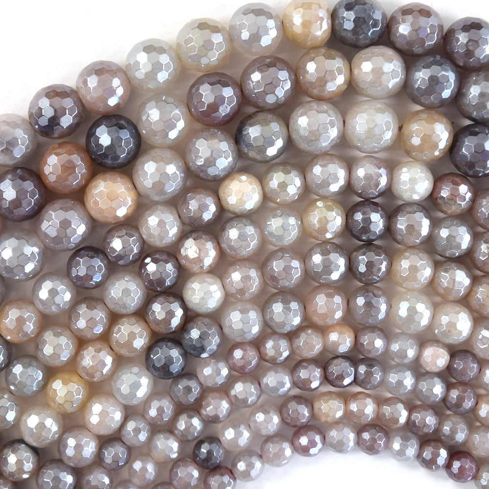 Mystic Titanium Faceted Lavender Crystal Quartz Round Beads 15" 6mm 8mm 10mm - Eagle Beadz