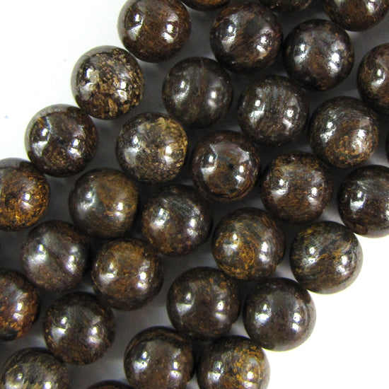 Natural Brown Bronzite Round Beads Gemstone 15" Strand 4mm 6mm 8mm 10mm