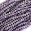 Natural Matte Purple Lepidolite Round Beads 15.5