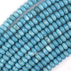 Blue Larimar Quartz Rondelle Button Beads Gemstone 15