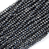 Faceted Silver Terahertz Round Beads Gemstone 15.5