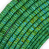 Medium Green Turquoise Heishi Disc Beads Gemstone 14.5