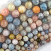 Natural Multicolor Morganite Round Beads Gemstone 15.5