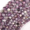 Natural Light Purple Mica Round Beads Gemstone 15.5