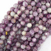 Natural Light Purple Mica Round Beads Gemstone 15.5
