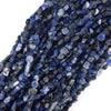 Natural Blue Sodalite Pebble Nugget Beads Gemstone 15.5