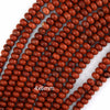Natural Red Jasper Rondelle Button Beads 15
