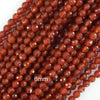 AA Faceted Red Carnelian Round Beads Gemstone 14