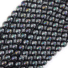 Rainbow Peacock Shell Pearl Round Beads Gemstone 15.5
