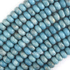 Blue Larimar Quartz Rondelle Button Beads Gemstone 15