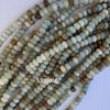 Natural Multicolor Amazonite Rondelle Button Beads 15