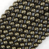 Natural Pyrite Round Beads Gemstone 15