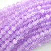 Genuine Purple Selenite Round Beads Gemstone 15.5