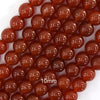 AA Red Carnelian Round Beads Gemstone 15