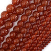 AA Red Carnelian Round Beads Gemstone 15