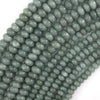 Colored Green Burma Jade Rondelle Button Beads 15
